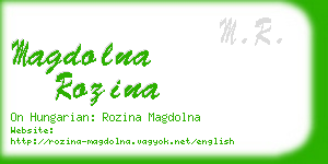 magdolna rozina business card